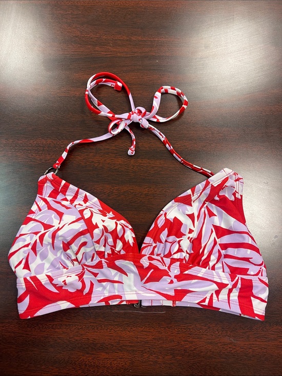 Kona Sol Other - Kona Sol Red and Lavender Tropical Bikini Top Size Small